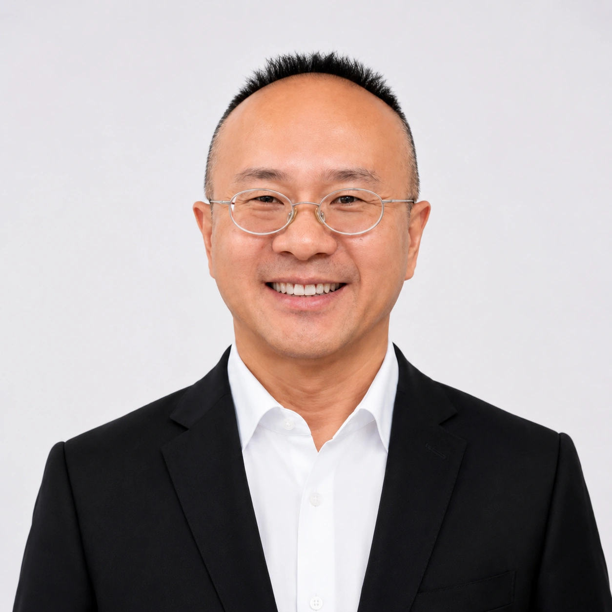 Eddy Wu, founder of SALATI, in a dark jacket and white shirt