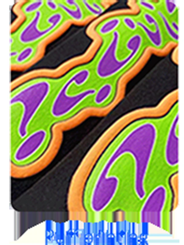 Raised printed outlines: Layered color and a pronounced edge bring dimension to a printed motif.
