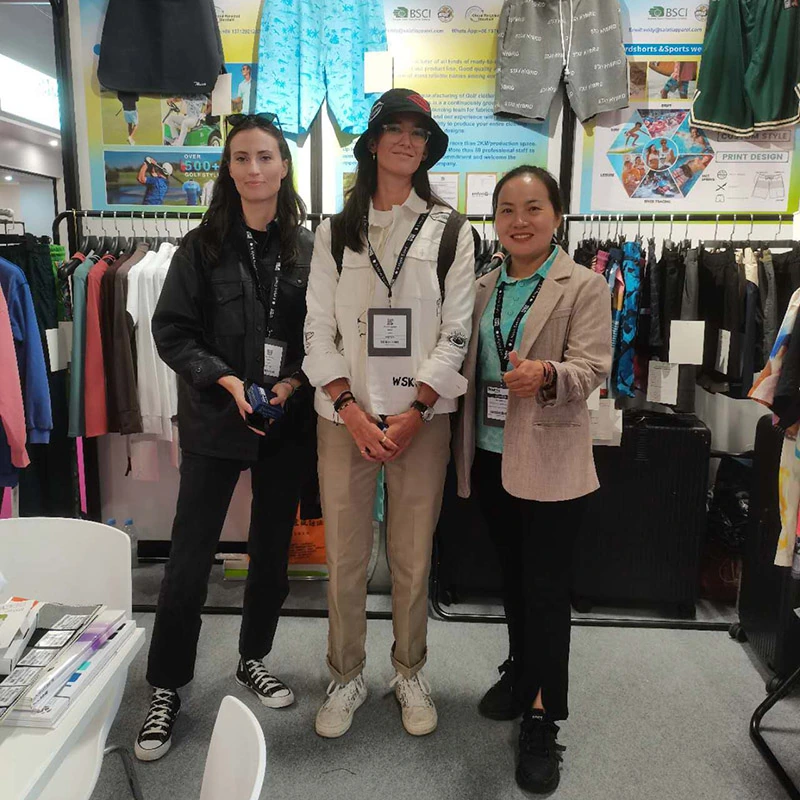 Visitors at the SALATI exhibition booth